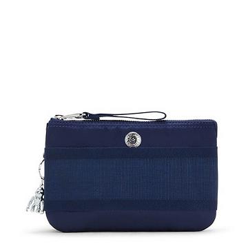 Kipling Creativity Extra Large Metallic Wristlet Tassen Donkerblauw | NL 1148ZU